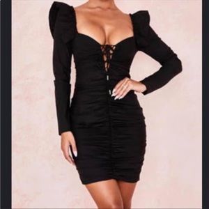 House of CB Black Long Sleeve Dress
